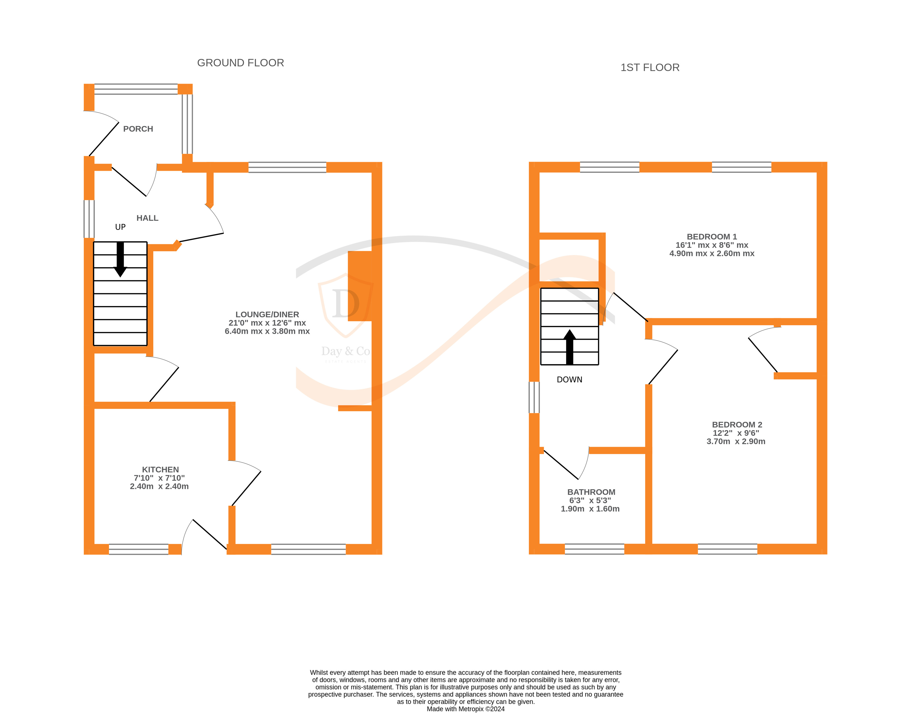 Floorplans For Queensway, Bingley, West Yorkshire