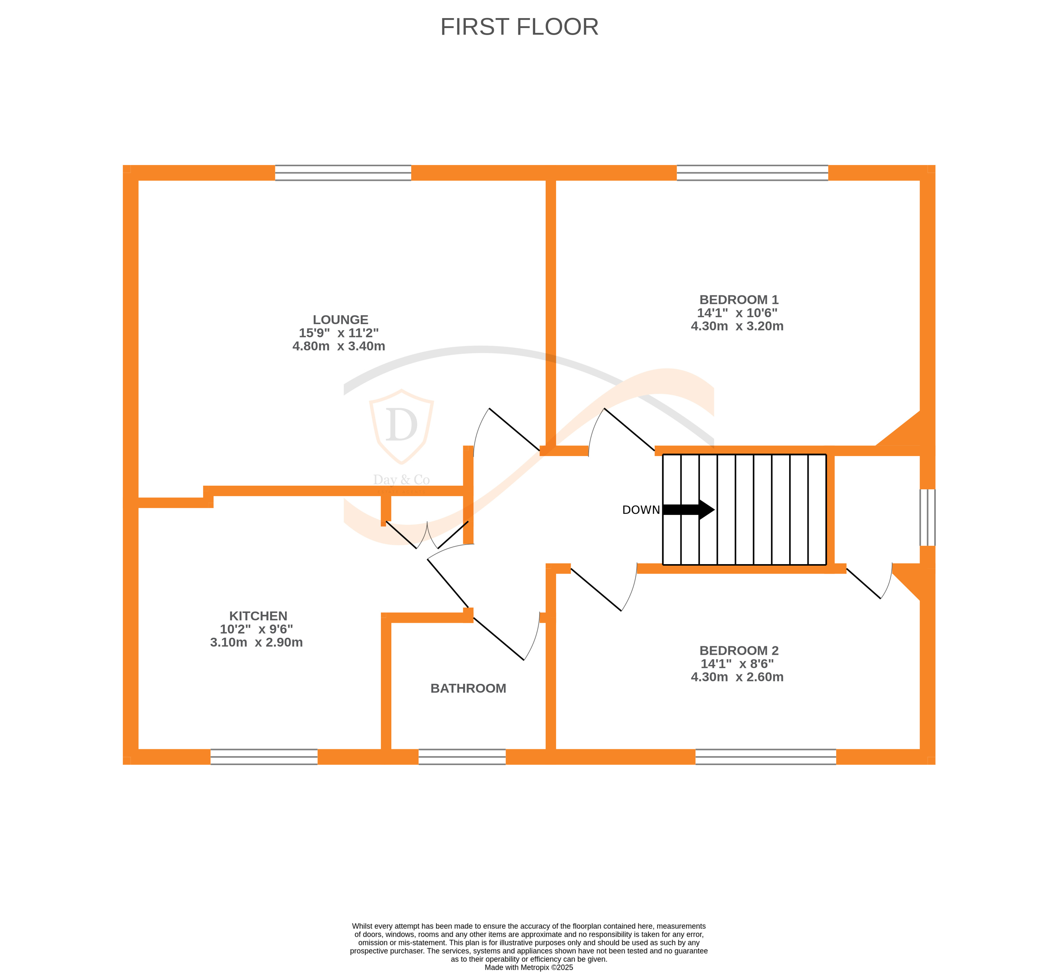 Floorplans For Broomhill Drive, Keighley, West Yorkshire