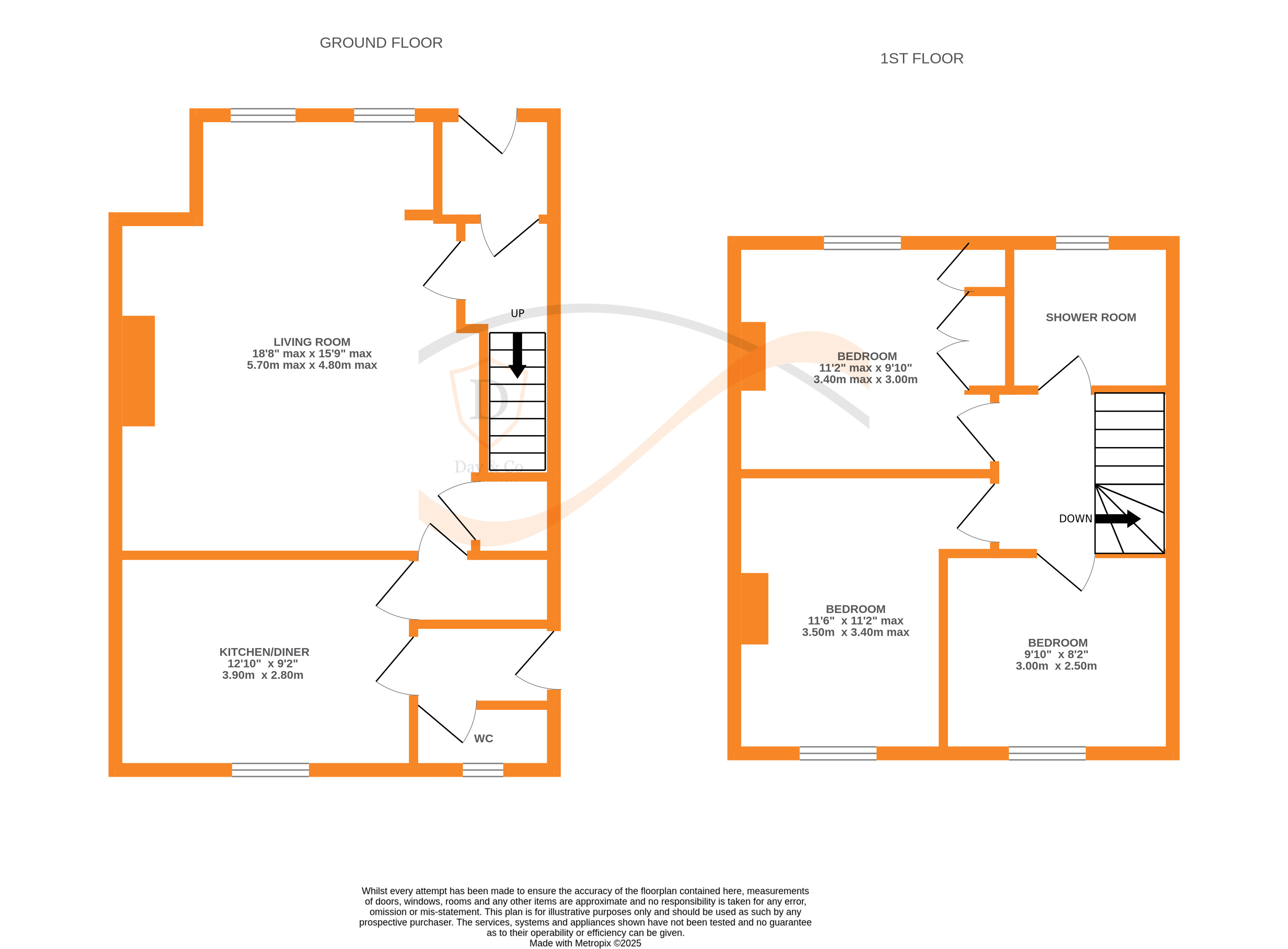 Floorplans For Broomhill Walk, Keighley, West Yorkshire