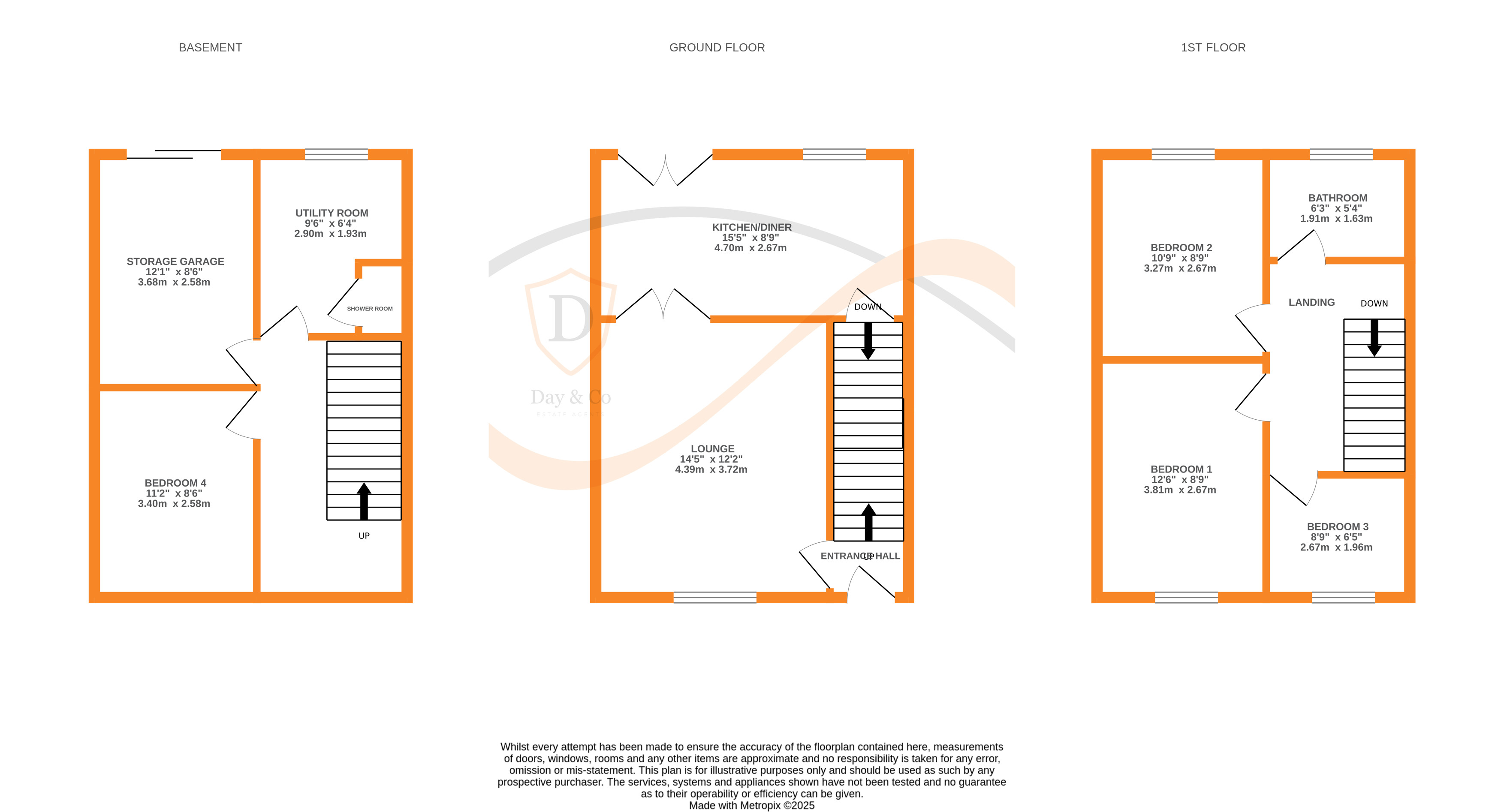 Floorplans For Wimborne Drive, Keighley, West Yorkshire