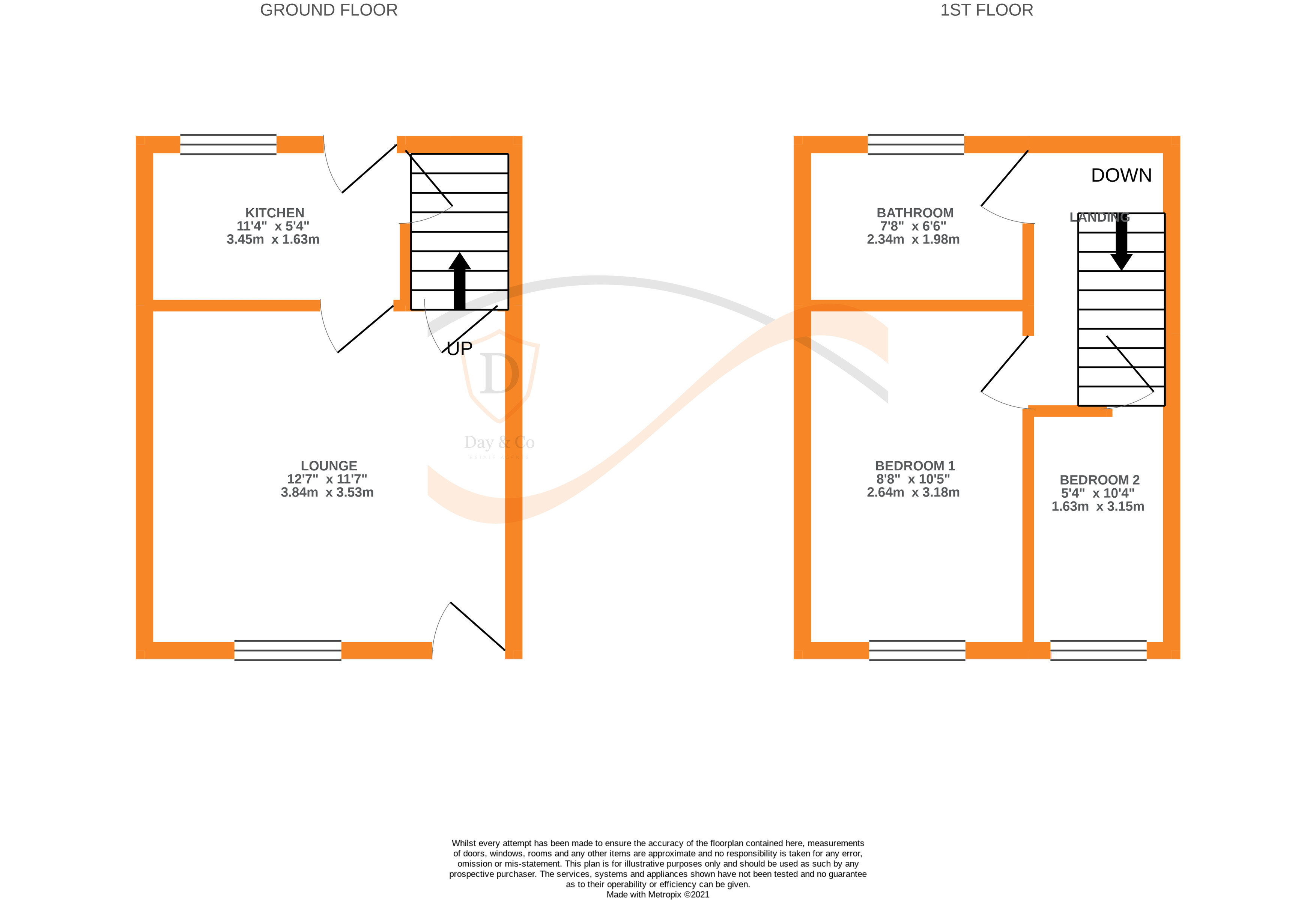 Floorplans For Rawling Street, Keighley, West Yorkshire