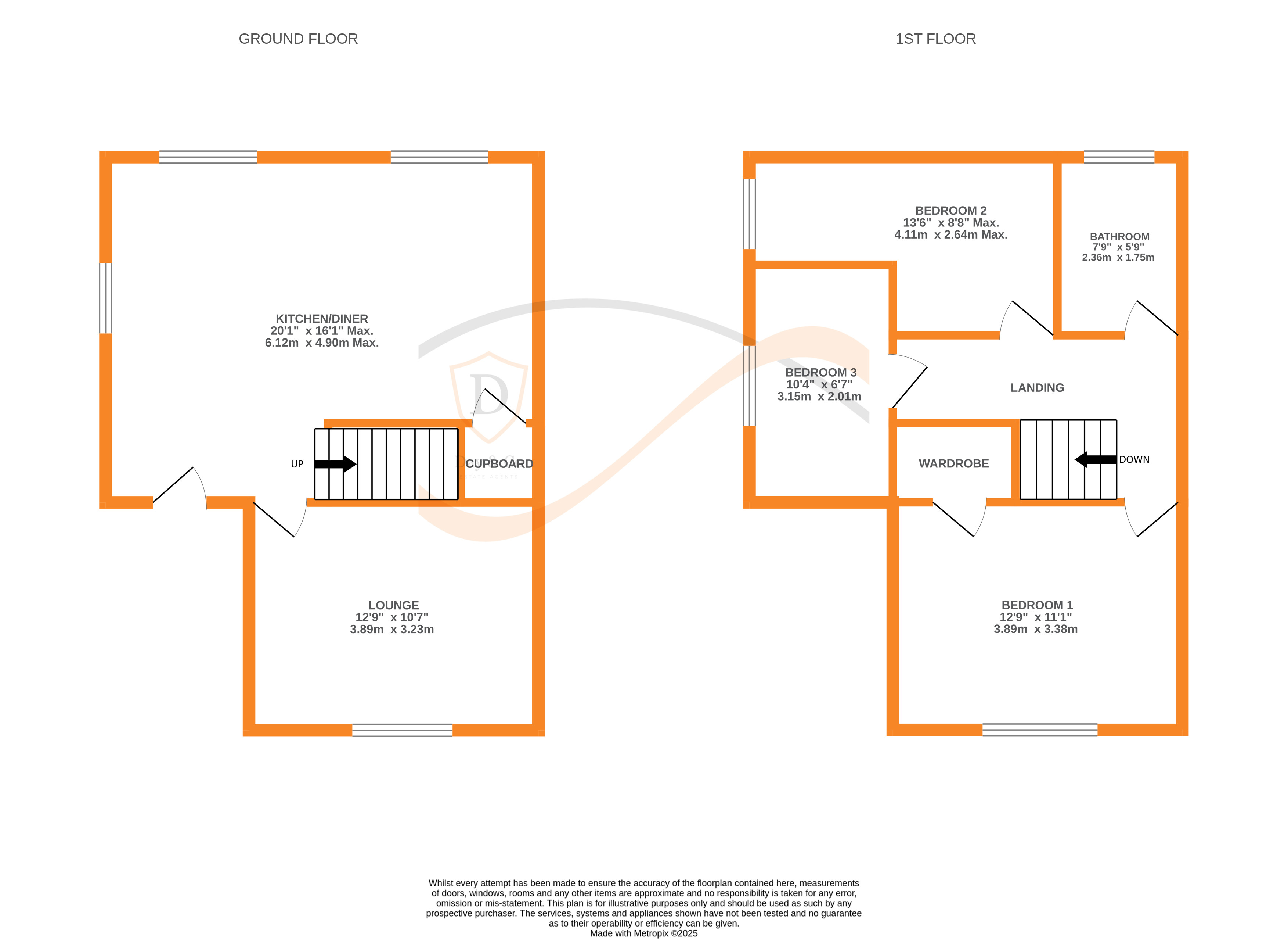 Floorplans For Exley Crescent, Keighley, West Yorkshire