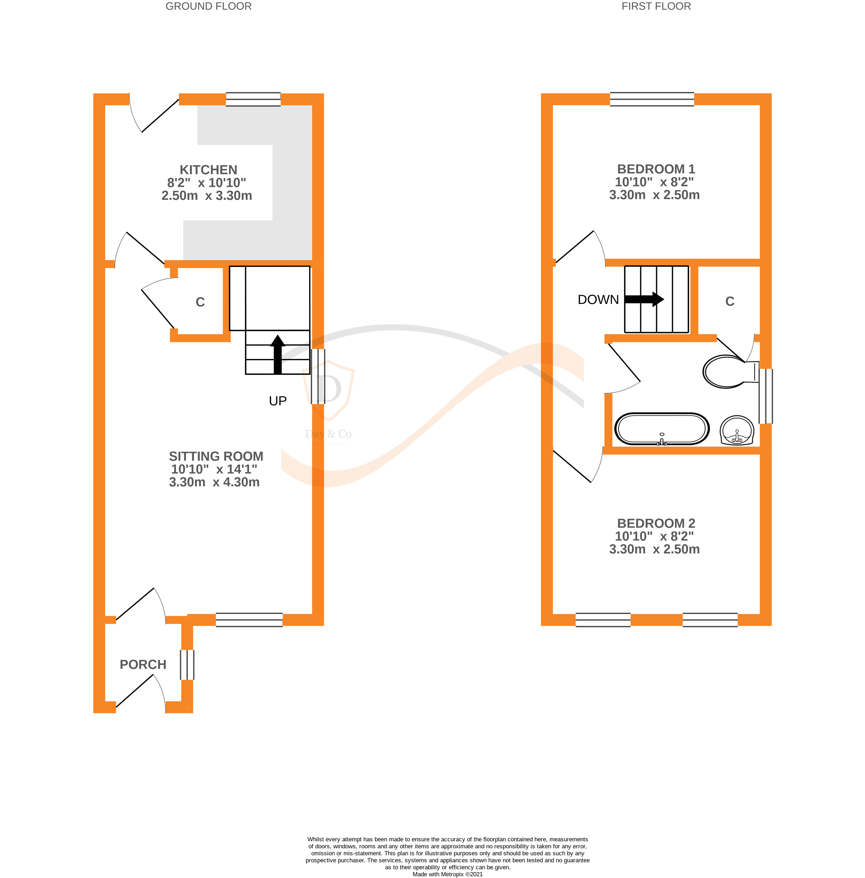 Floorplans For The Oval, Bingley, West Yorkshire