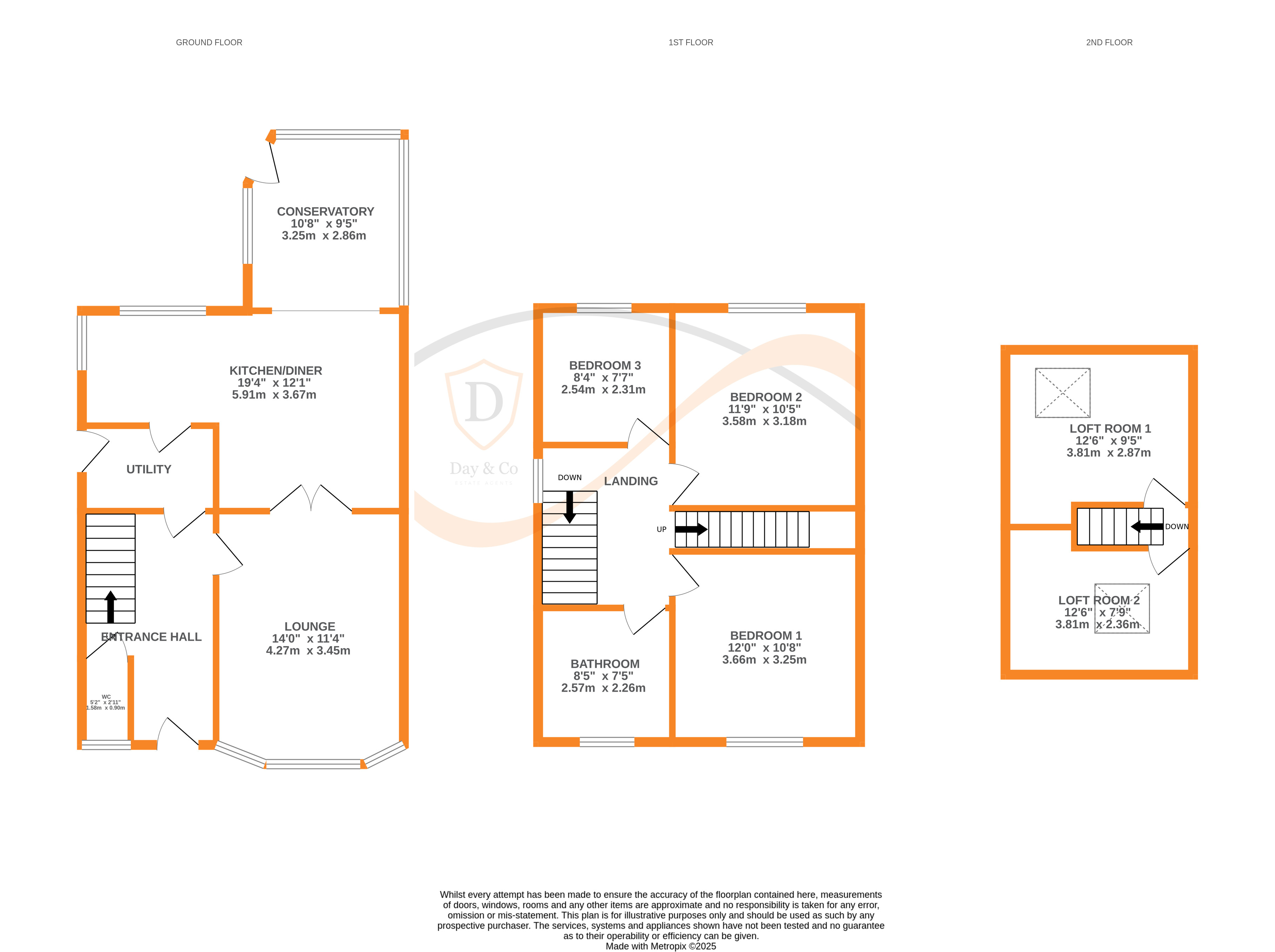 Floorplans For Oakworth, Keighley, West Yorkshire