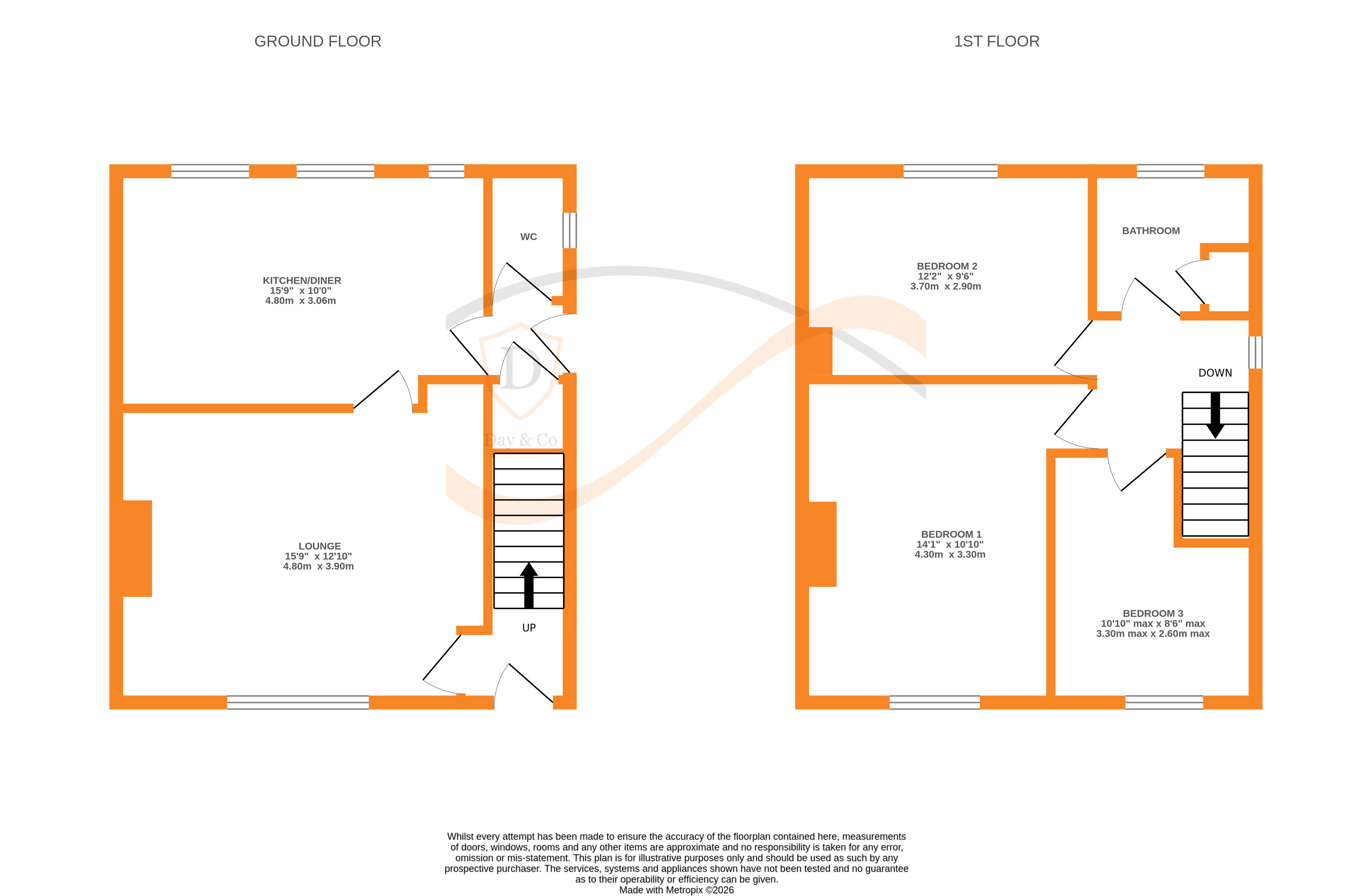 Floorplans For Cross Flatts, Bingley, West Yorkshire