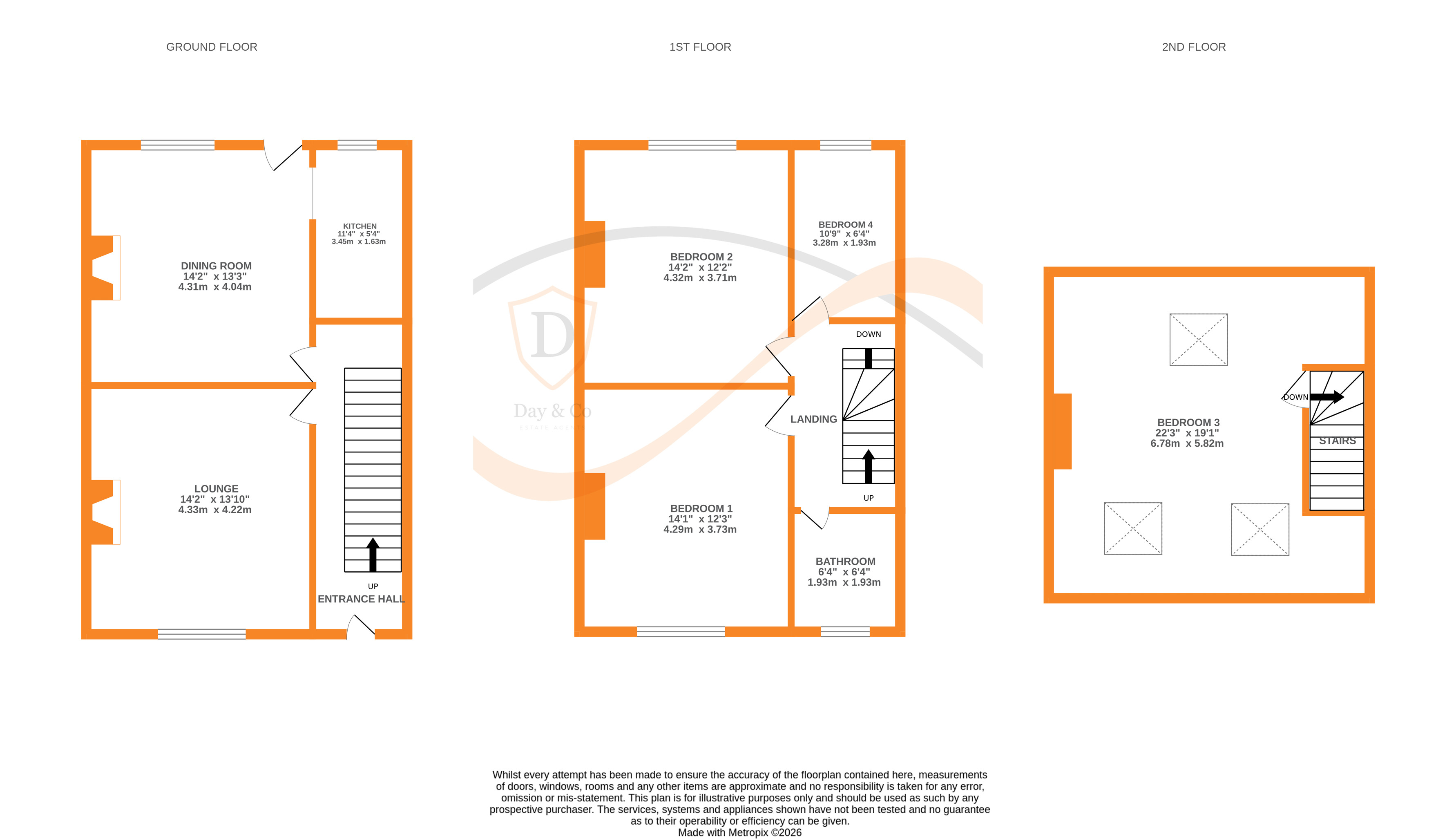 Floorplans For Oakworth, Keighley, West Yorkshire